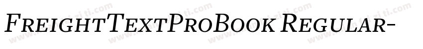 FreightTextProBook Regular字体转换